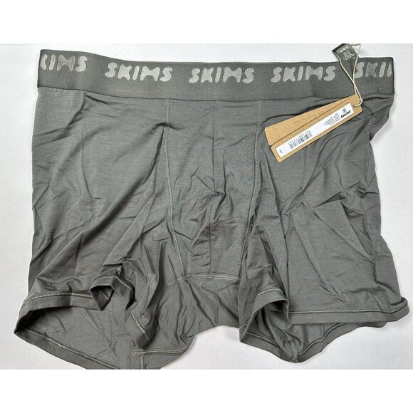 NWT Skims Stretch Men's 3" Inseam Boxer Brief Gunmetal Grey Medium BO-BTR-5294M - Picture 2 of 7